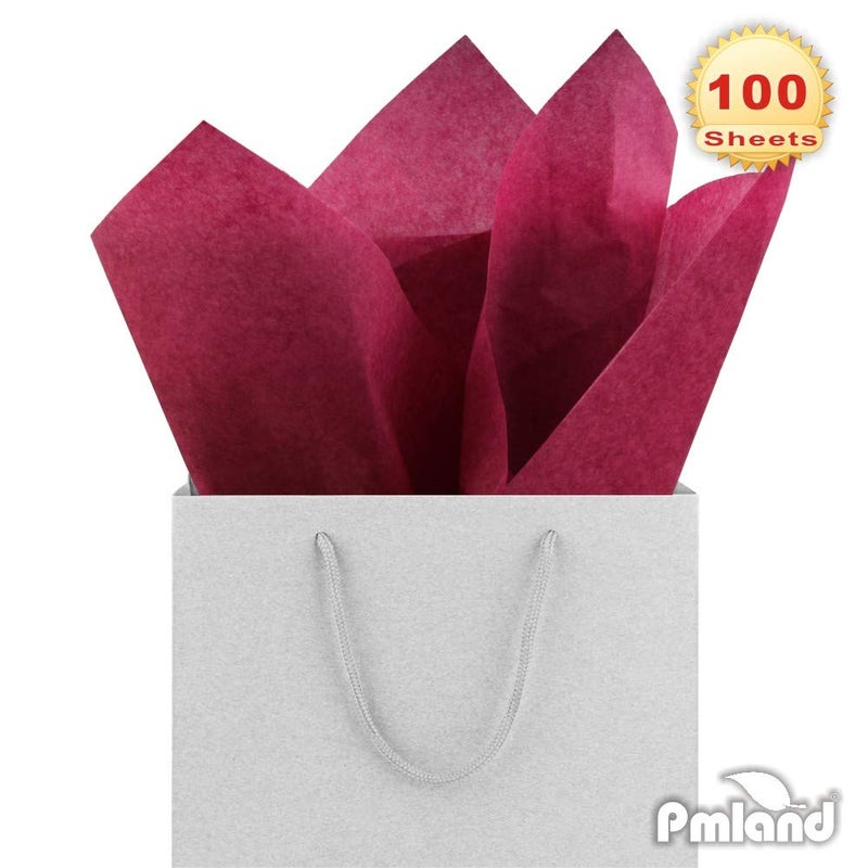 PMLAND 100 Sheets Burgundy Wine Color Tissue Wrapping Paper Bulk 20 x 15 Inches for Gift Favor Bags Boxes Flowers Packaging Crafts DIY Art Projects and Party Decorations - Image 5